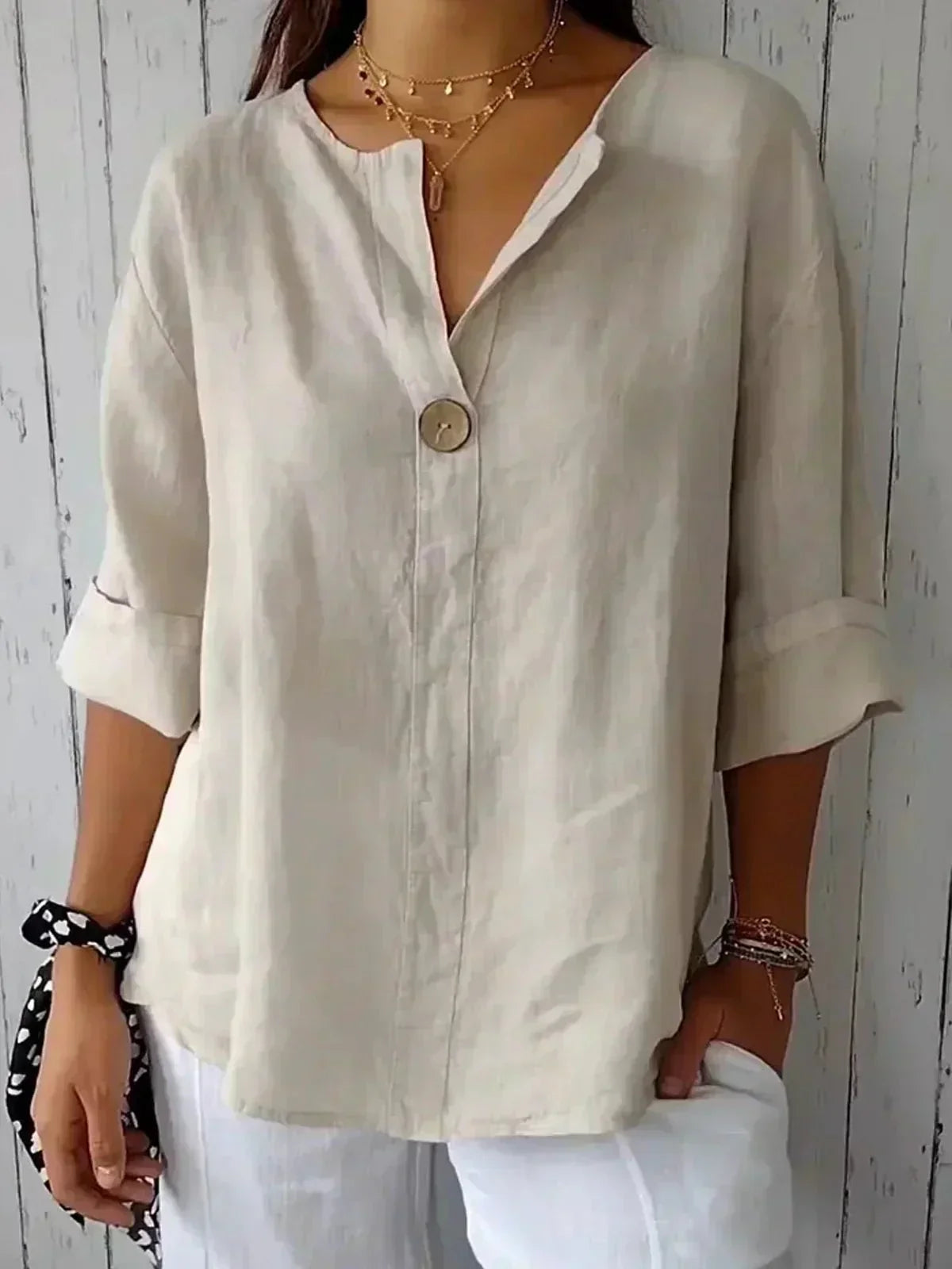 Ateliers' Relaxed V-Neck Top