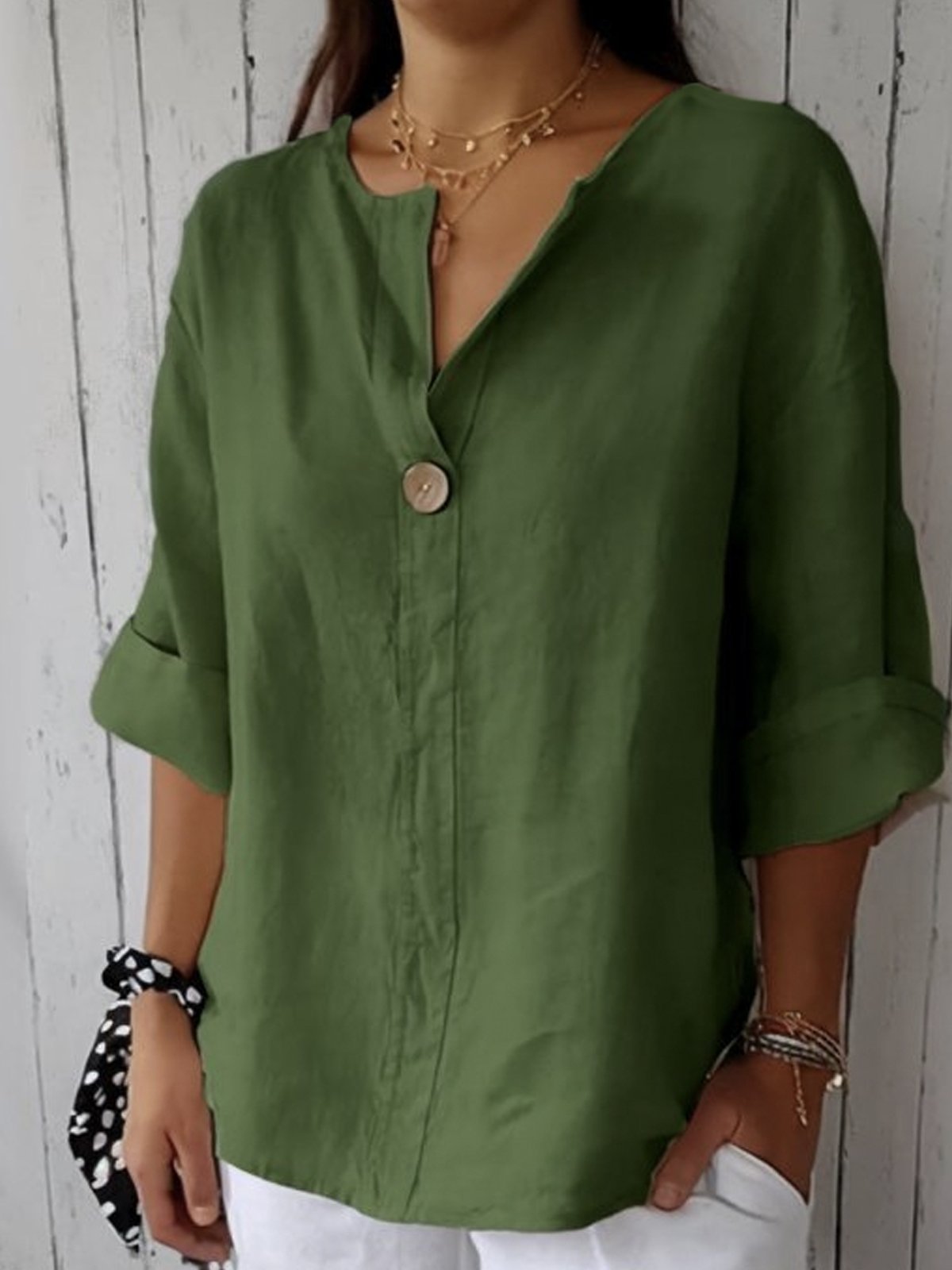 Ateliers' Relaxed V-Neck Top