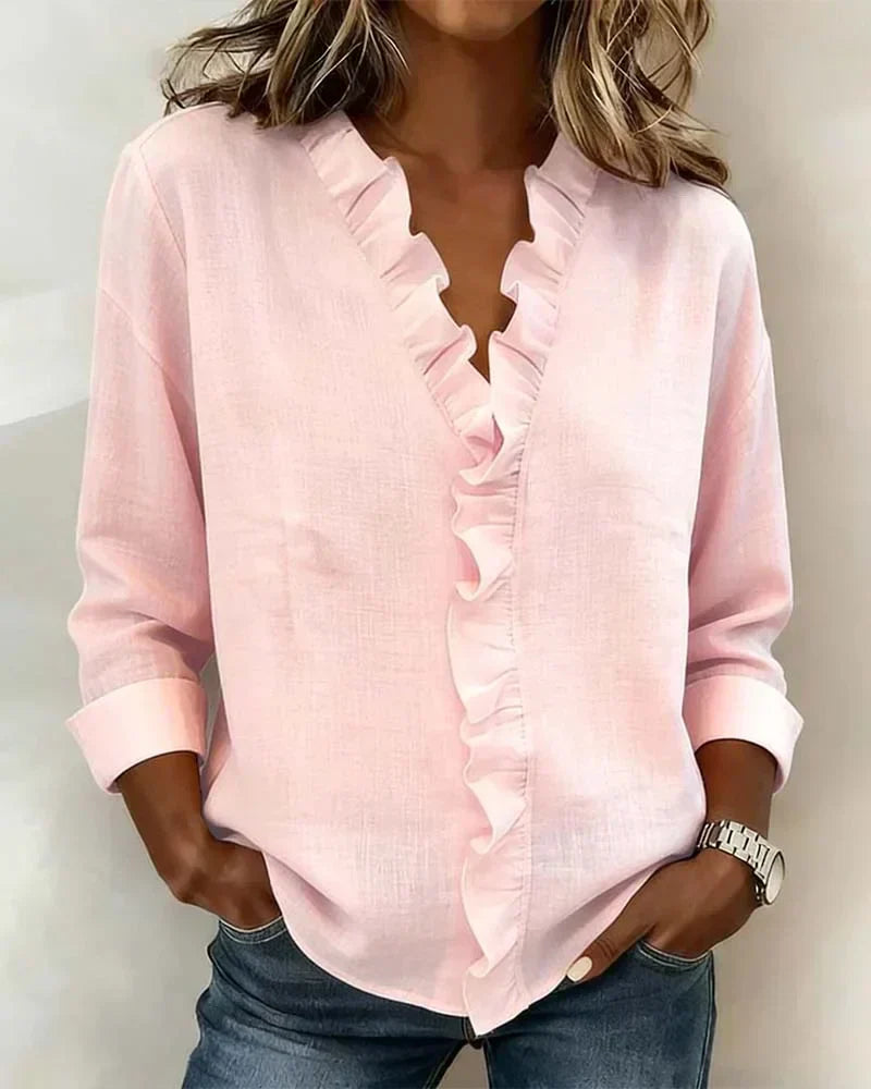Ateliers' Neat V-line Blouse