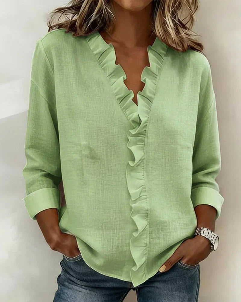 Ateliers' Neat V-line Blouse