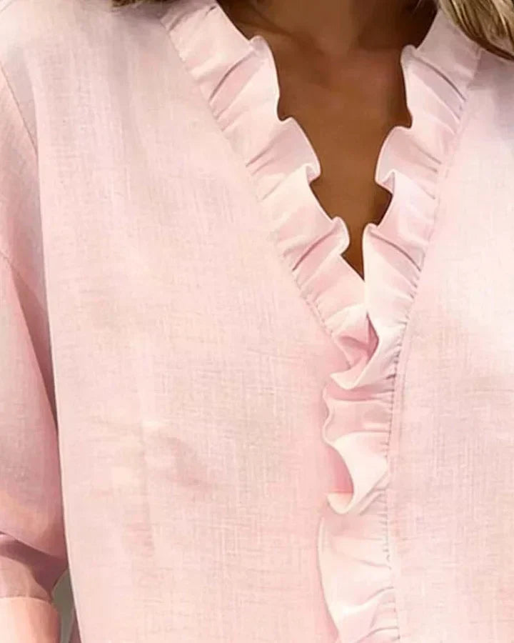Ateliers' Neat V-line Blouse