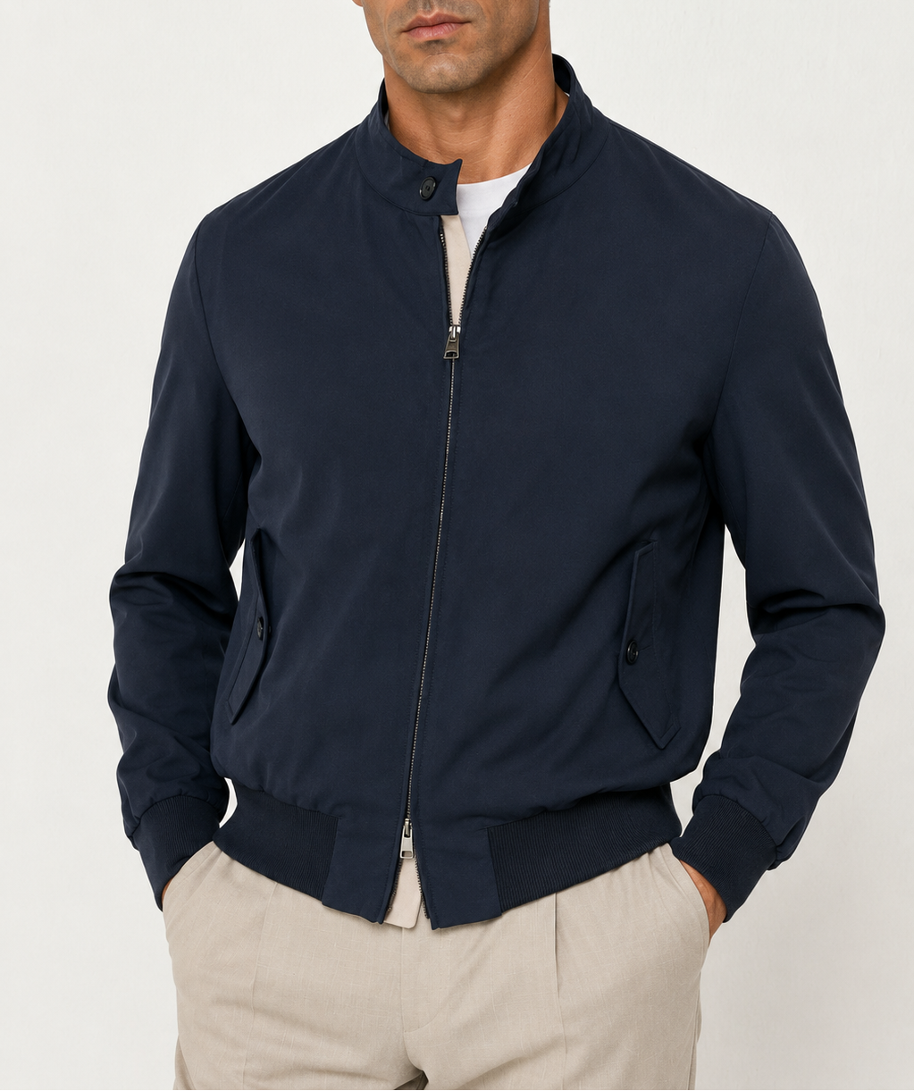 Rosemont Atelier | Blue Technical Wool Bomber Jacket