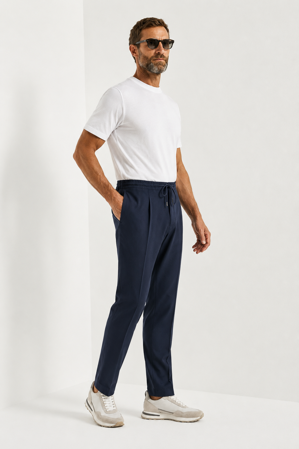 Rosemont Atelier| Blue Alassio Travel Trousers