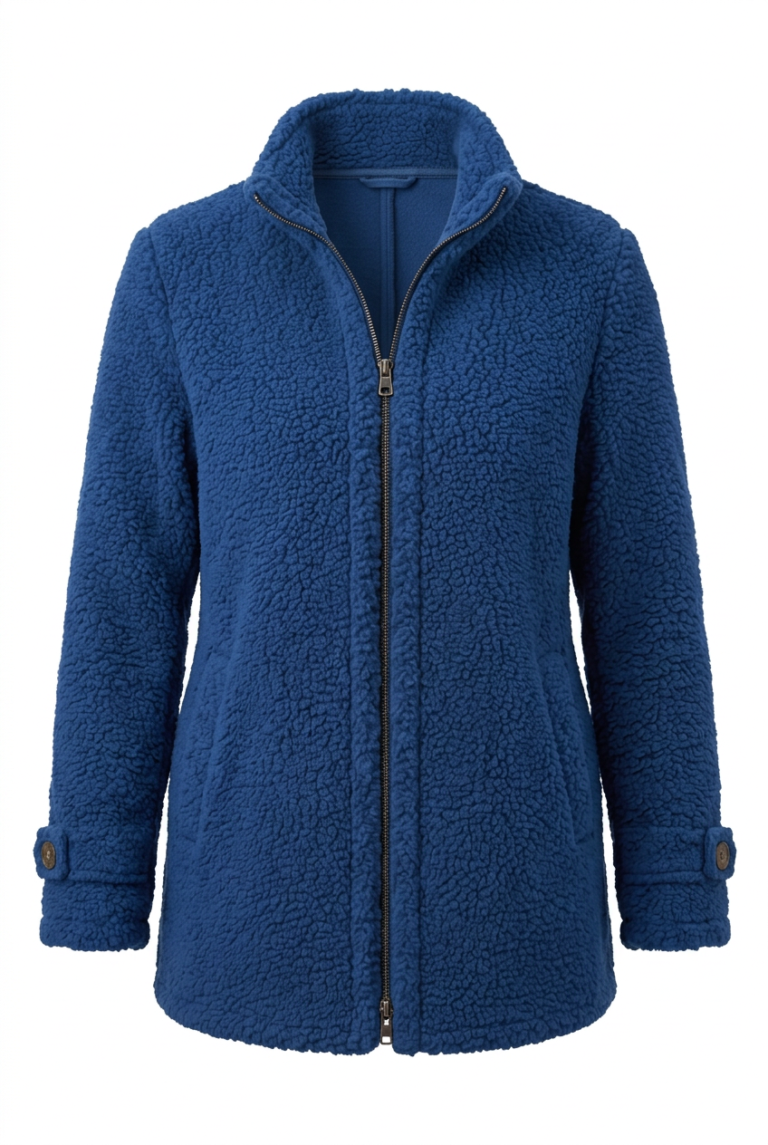 Blauwe jas zonder model