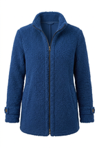Blauwe jas zonder model