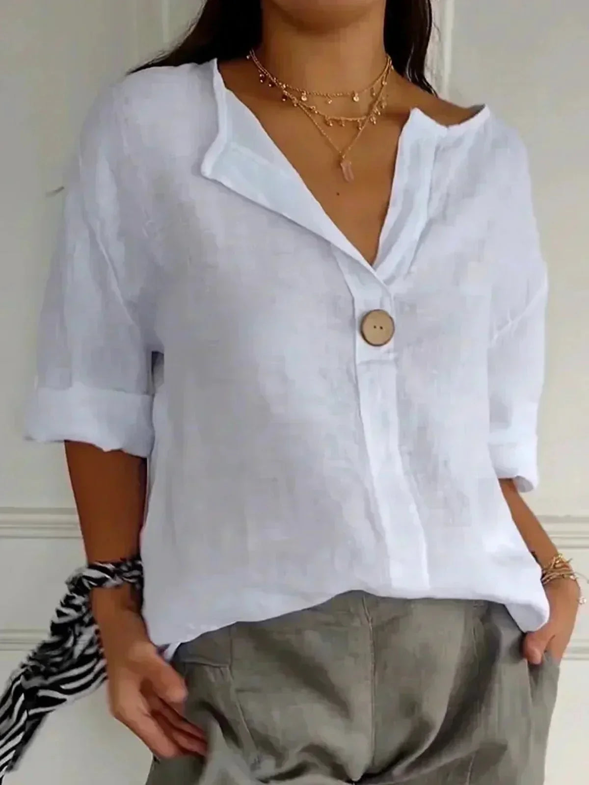 Ateliers' Relaxed V-Neck Top
