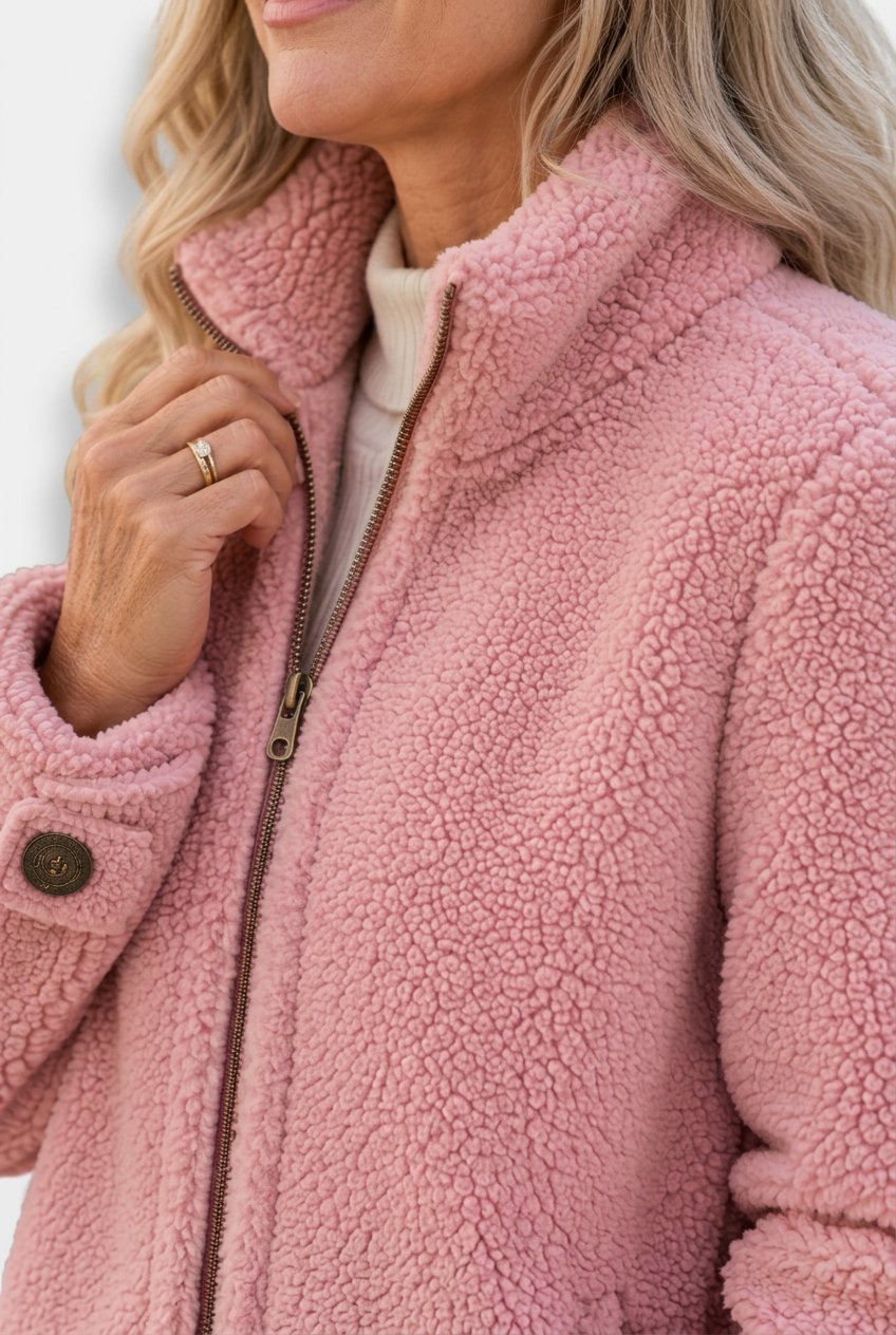 Close-up roze jas