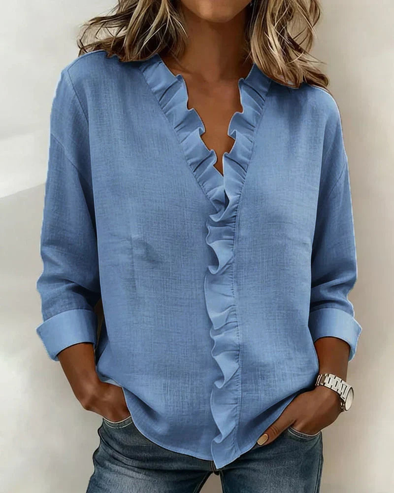 Ateliers' Neat V-line Blouse