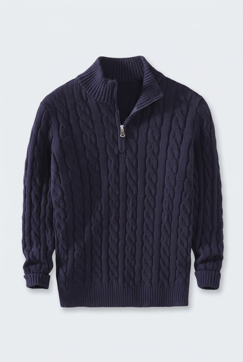Donkerblauwe trui zonder hanger
