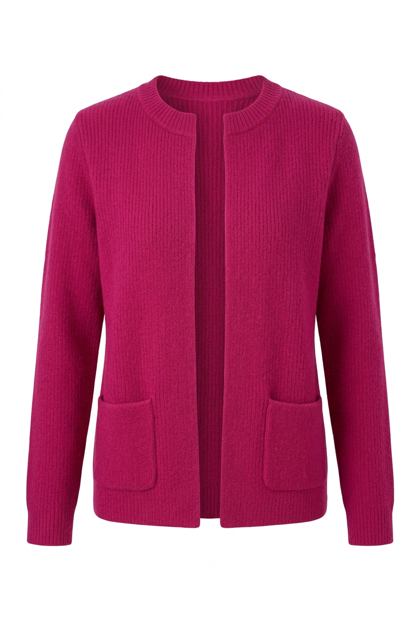 Fuchsiakleurig vest zonder model