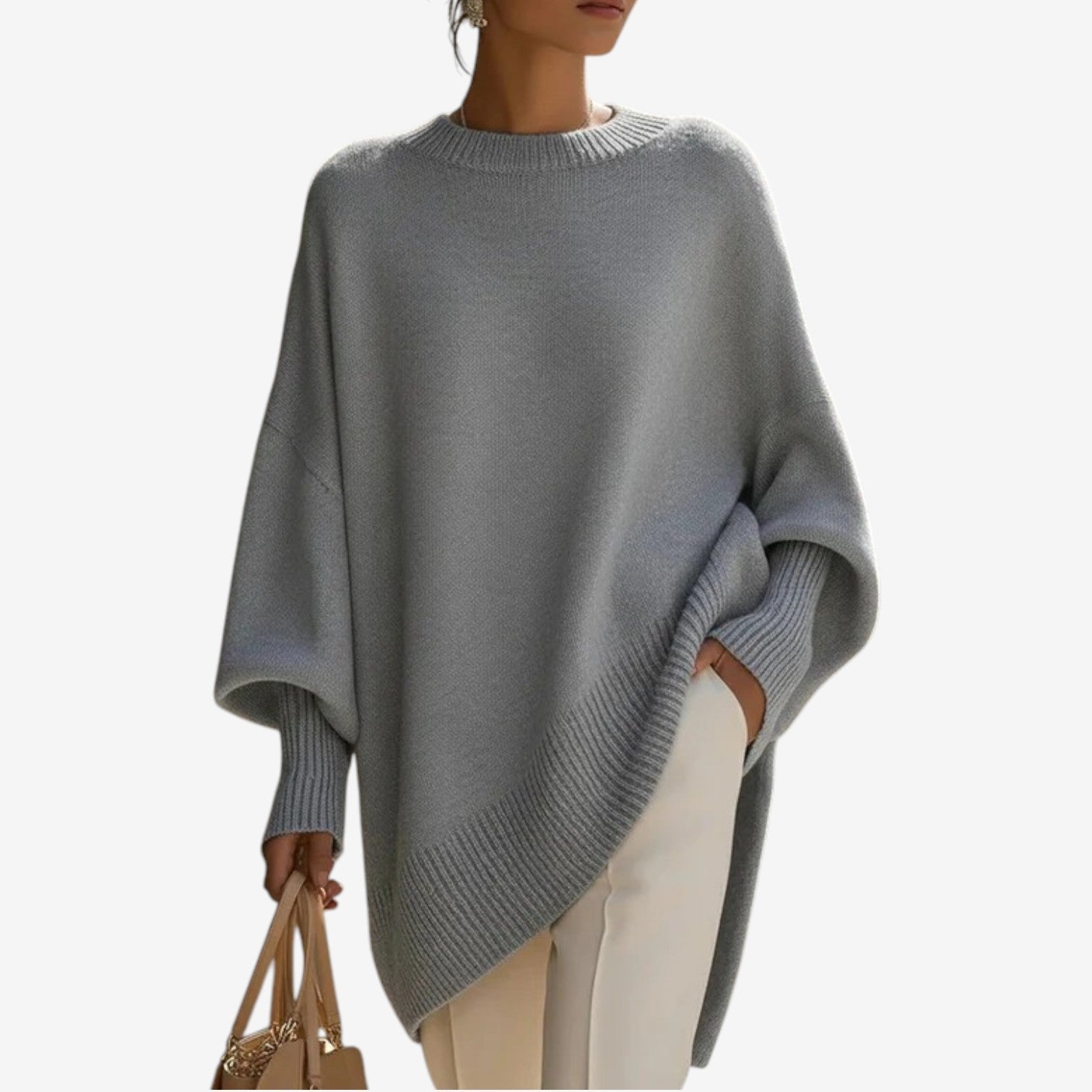 Aurelia| Draped Asymmetric Poncho