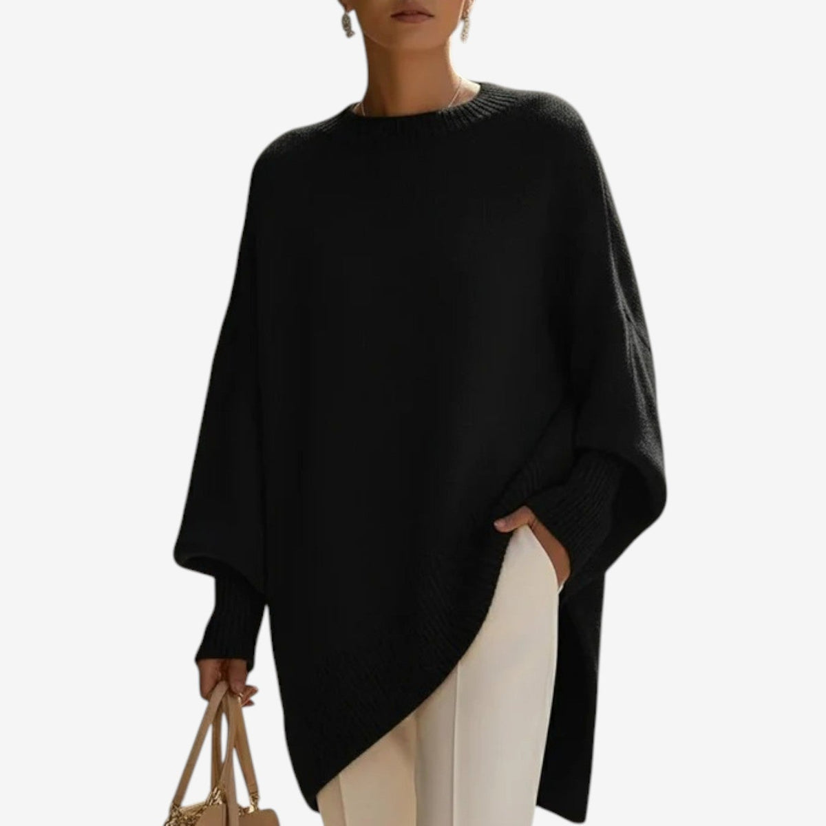 Aurelia| Draped Asymmetric Poncho