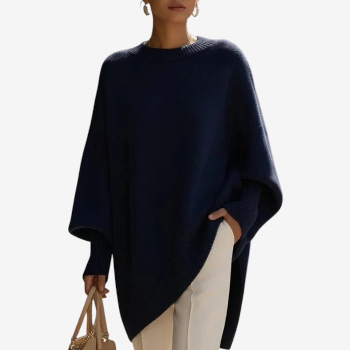 Aurelia| Draped Asymmetric Poncho