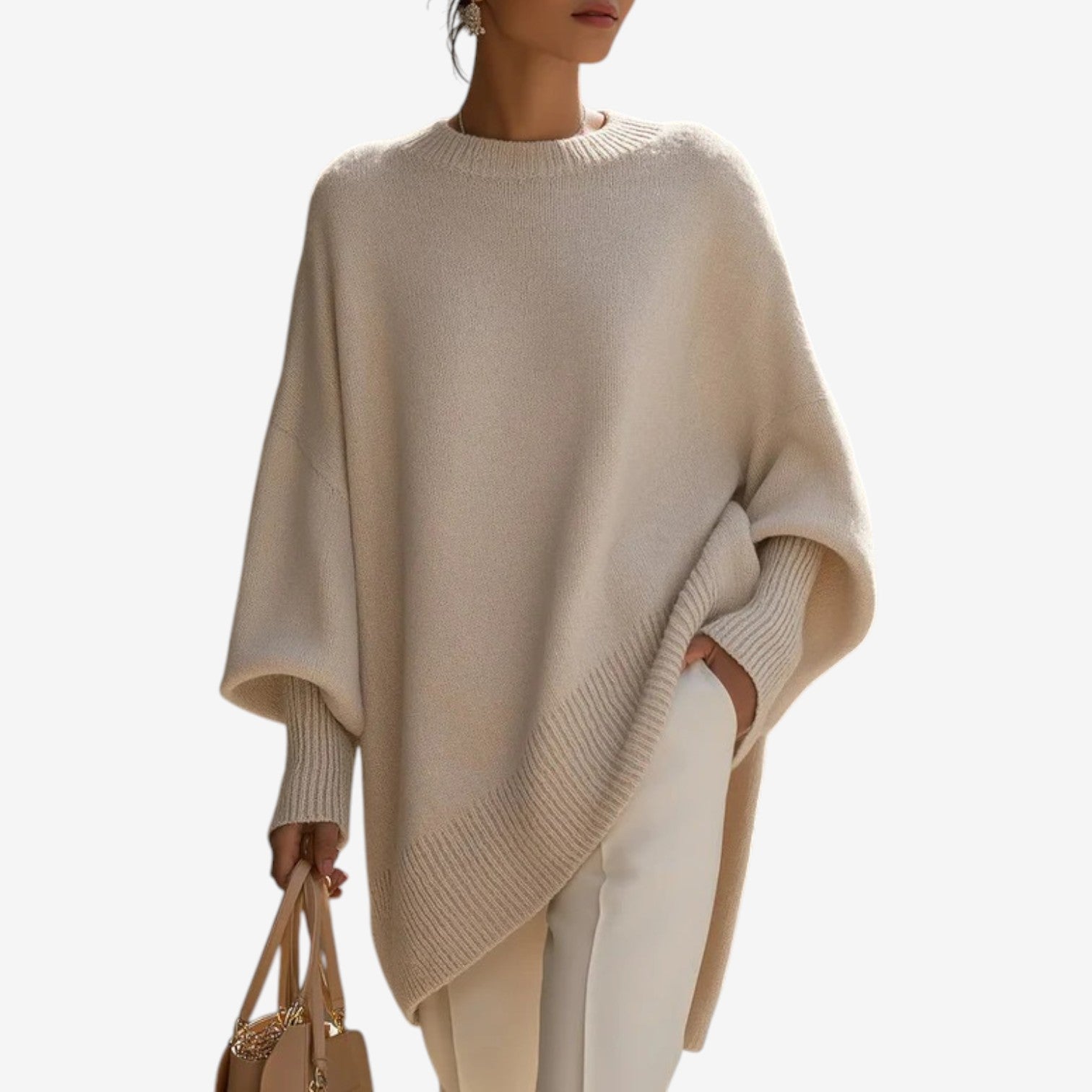 Aurelia| Draped Asymmetric Poncho