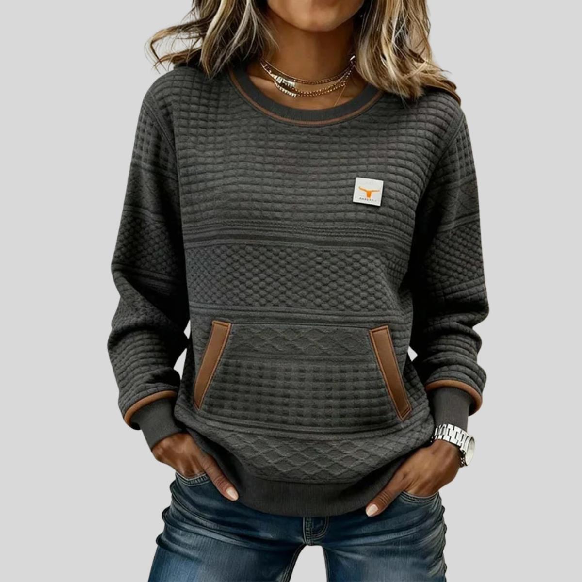 Noelle Crew Neck Colourblock Sweatshirt