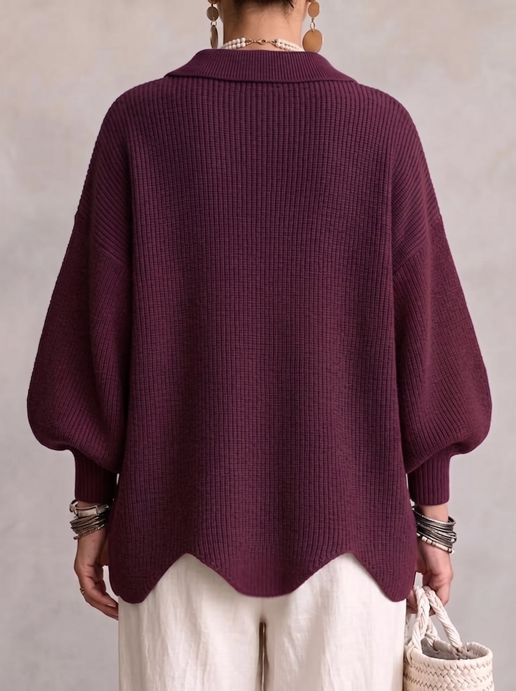 The MontClaire | Collared Cardigan With Metal Buttons
