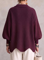 The MontClaire | Collared Cardigan With Metal Buttons