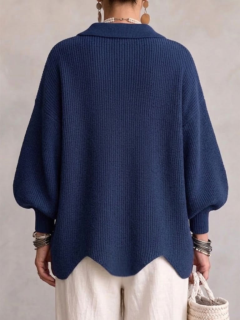 The MontClaire | Collared Cardigan With Metal Buttons