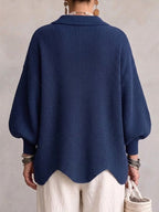 The MontClaire | Collared Cardigan With Metal Buttons