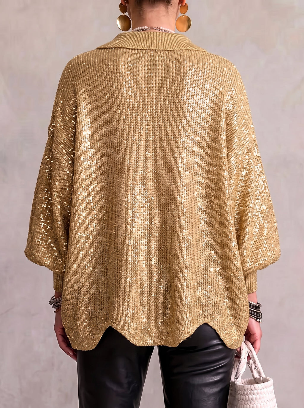 The MontClaire | Collared Cardigan With Metal Buttons