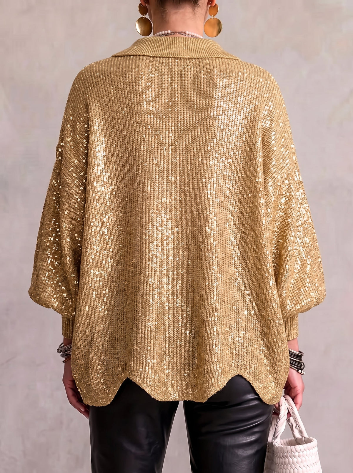 The MontClaire | Collared Cardigan With Metal Buttons