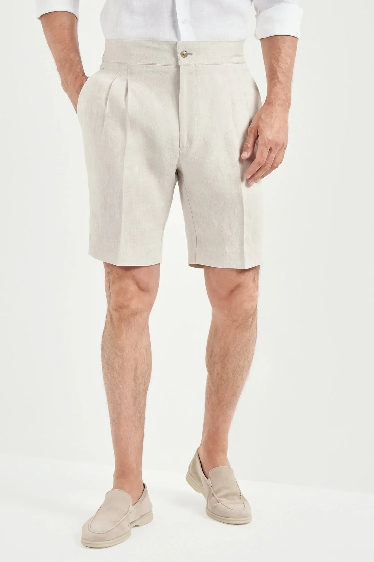 Rosemont Atelier| Sand Linen Relaxed Shorts